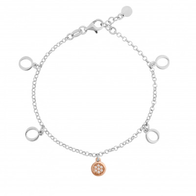 Orphelia® 'Maite' Femmes Argent Bracelet - Argent/Rose ZA-7376