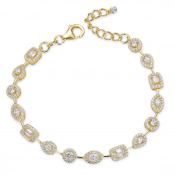 Gena® 'Gabriella' Femmes Argent Bracelet - Or GB1557-Y