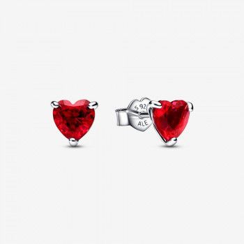 Pandora® 'Elevated Heart' Femmes Argent Puce d'oreille - Argent 292549C01
