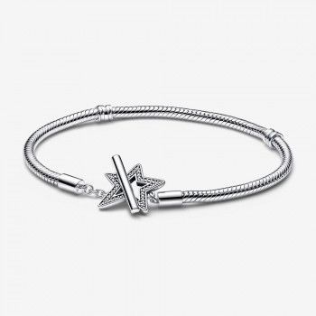 Pandora® 'Asymmetric Star' Femmes Argent Bracelet - Argent 592357C01-19
