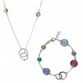 Orphelia® 'Eloise' Femmes Argent Set: Bracelet + Necklace - Argent SET-7409