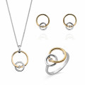 Orphelia® 'Antoine' Femmes Argent Set: Necklace + Earrings + Ring - argent/or SET-7503/1